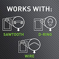 3M CLAW 25 lb. Drywall Picture Hanger with Spot Markers, Heavyweight Hanging Solution for Room Decor and Office Decor, Including Mirrors or Large Art – 4 Pack