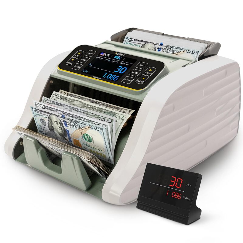 KOLIBRI Money Counter Machine with Advanced Counterfeit Detection and LCD