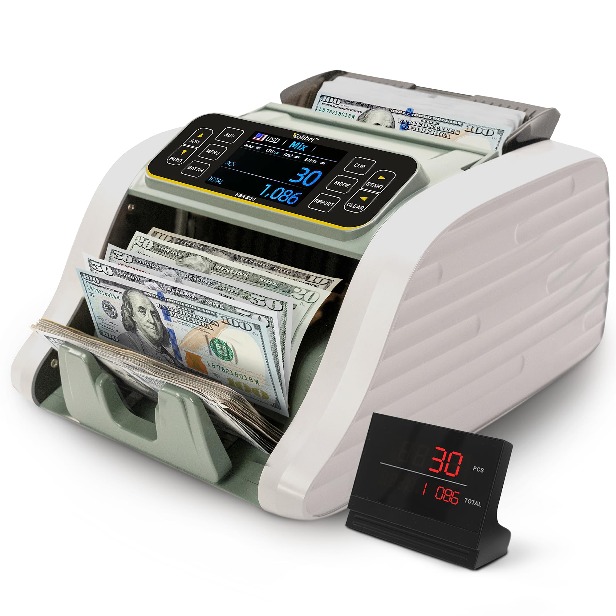 KOLIBRI Money Counter Machine with Advanced Counterfeit Detection and LCD