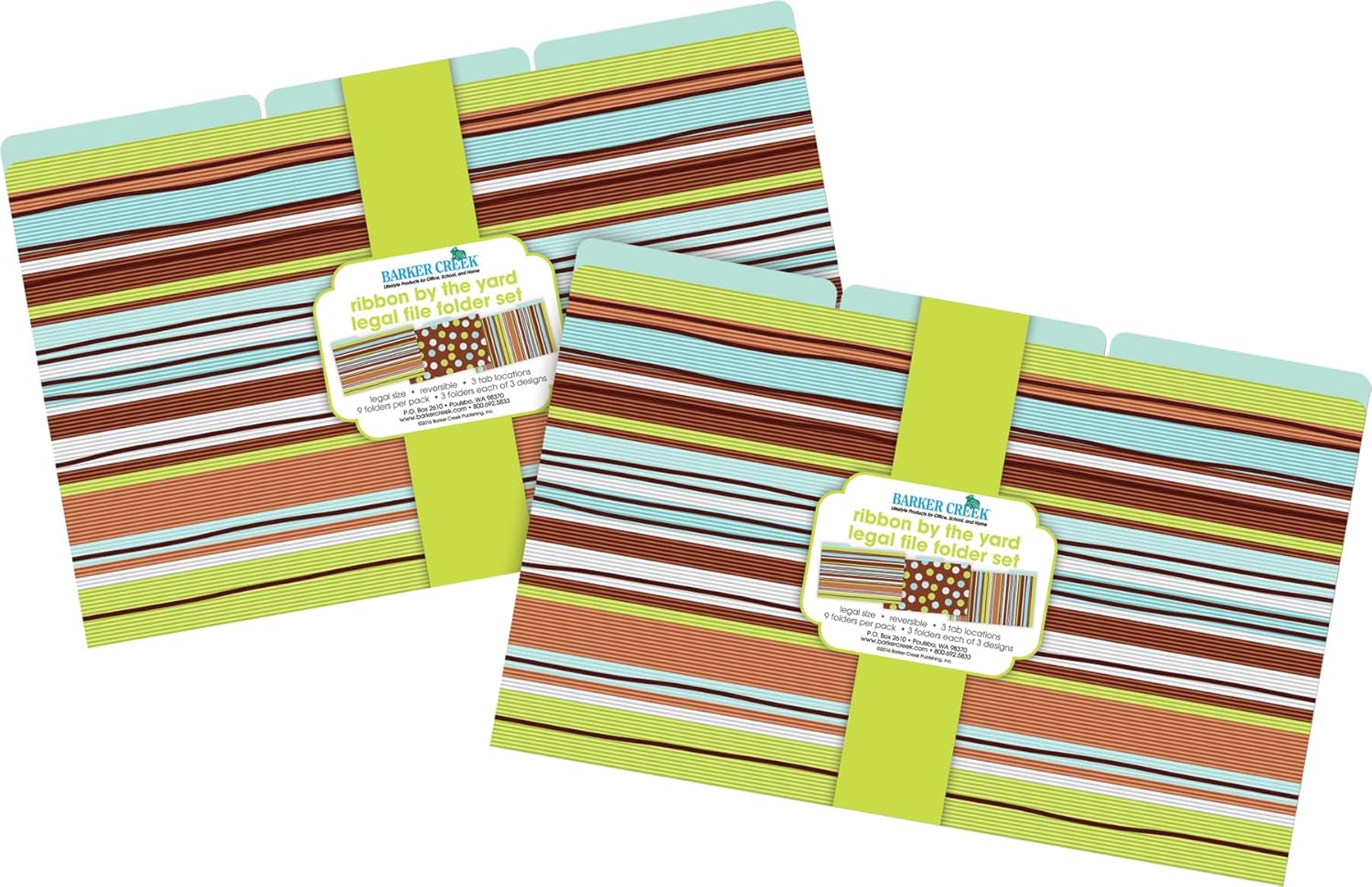 Barker Creek Legal Size Designer File Folders, Ribbon by The Yard, Replace Bland and Boring with Bright and Beautiful Legal