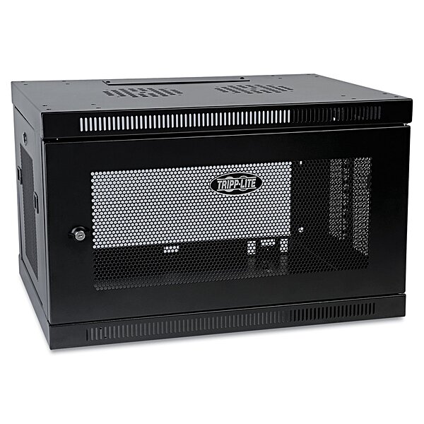 Tripp Lite 6U Wall Mount Rack Enclosure Server Cabinet, 16.5" Deep, Switch-Depth (SRW6U), Black