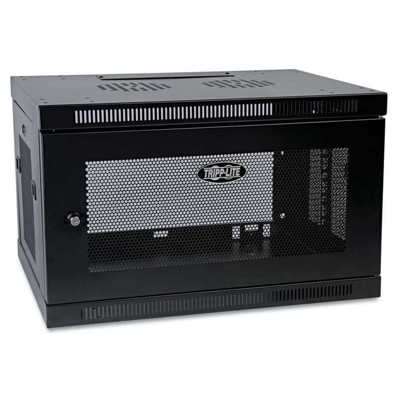 Tripp Lite 6U Wall Mount Rack Enclosure Server Cabinet, 16.5" Deep, Switch-Depth (SRW6U), Black