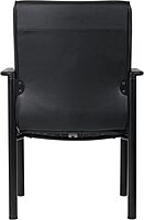 Boss Office Products Mid Back LeatherPlus Guest Chair in Black, 250 lbs
