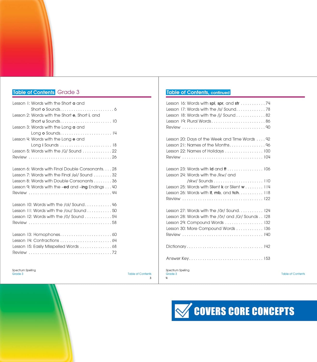 Spectrum Spelling Workbook Grade 3, Ages 8 to 9, 3rd Grade Spelling Workbook Covering Phonics, Handwriting, ... (Volume 30)