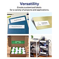 Avery Matte White Removable Rectangle Labels, Sure Feed Technology, Print-to-The-Edge, 5/8" x 7-1/2", 180 Removable Labels, Laser/Inkjet Printable 180 labels