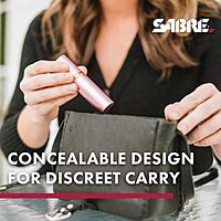 SABRE Lipstick Pepper Spray, Protect Against Multiple Threats with 12 Bursts, UV Marking Dye, Pink