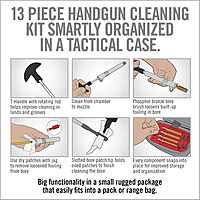 Real Avid Handgun Cleaning Kit - All-in-One 13 Piece Pistol Cleaning Kit with Cleaning Rod, Bore Brushes