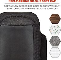 Ergodyne ProFlex 350 Protective Slip-Resistant Knee Pads, Gel Foam Padded Technology, Adjustable Straps, Black, 18350