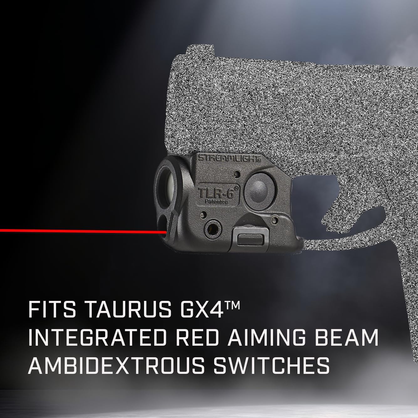 Streamlight 69288 TLR-6 100-Lumen Tactical Weapon Light with Integrated Red Aiming Laser Designed Exclusively and Solely