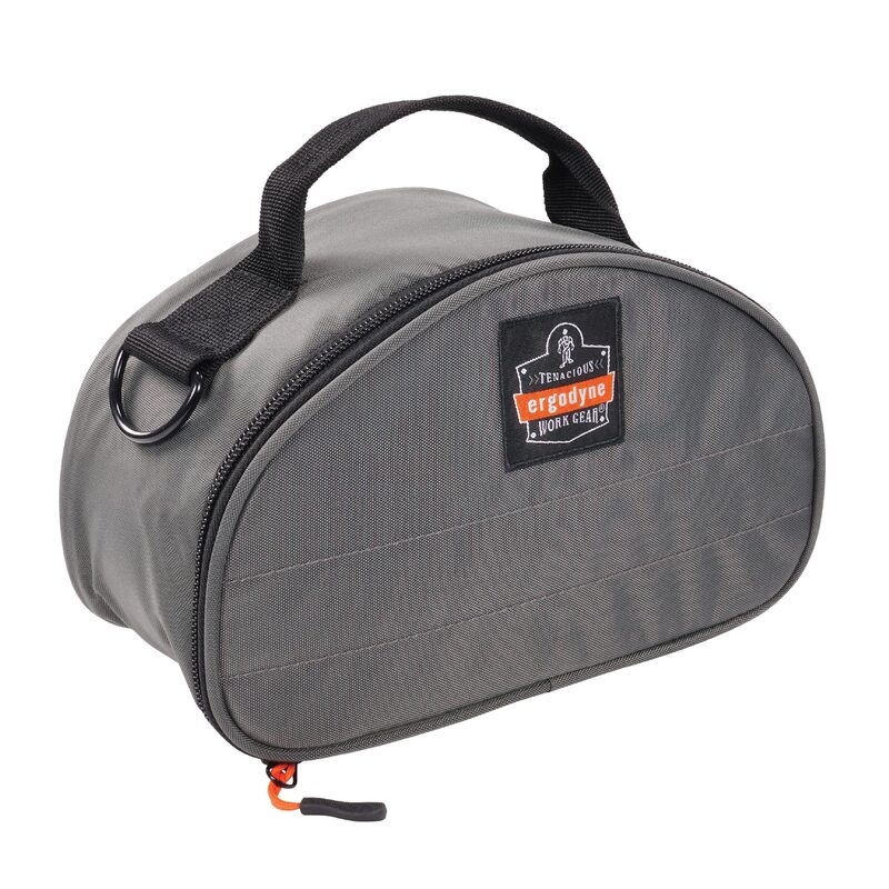 Ergodyne Arsenal 5187 Respirator Mask Storage Bag, Fits Half Face Respirators, Clamshell Design, Loop Attachment Gray