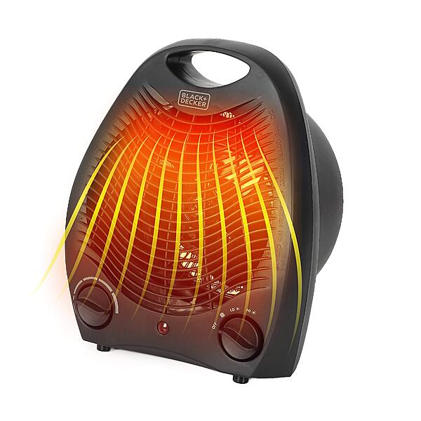 BLACK+DECKER Lightweight Space Heater for Indoor Use, 1500W Infrared Heater with Overheat Protection Black Heater