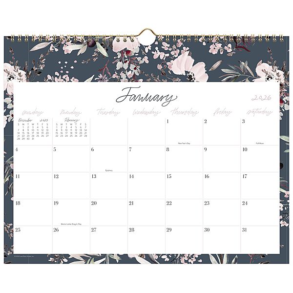 Cambridge 2026 Wall Calendar by Leah Bisch, Monthly, 15" x 12", Medium, Calista Floral (LB40-707-26)