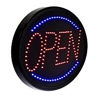 Alpine Led Open Signs for Business Window - Flashing & Stable Bright High Visibility Lighted Open Led Sign, Electric Store Open Sign to Hang in Store, Restaurant, Bar, Barber Shop (Oval, 23" X 14")
