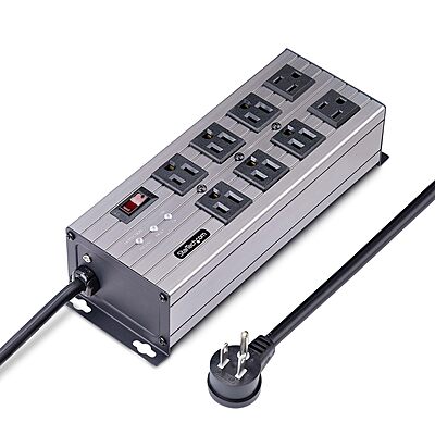 StarTech.com Industrial Power Strip PDU 125V/15A with EMI/RFI Isolation and Surge Protection