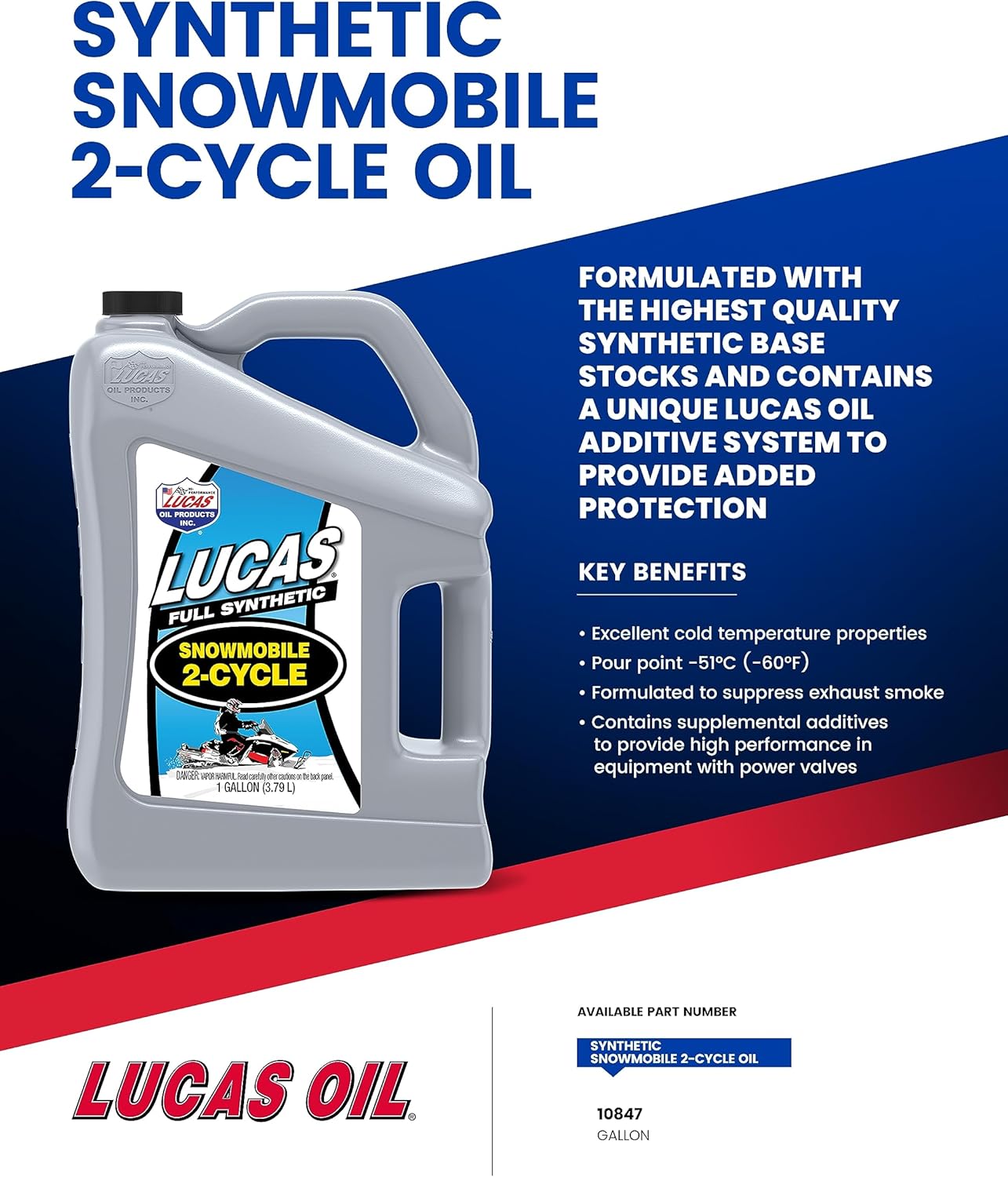 Lucas Oil Synthetic 2-Cycle Snowmobile Oil