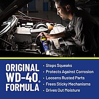 WD-40 Multi-Use Product Featuring an 8-inch Flexible Straw EZ-Reach to Help You Get to Hard to Reach Spaces to Save Time on Jobs, for Lubricating, Penetrating & Preventing Rust, 14.4 oz Spray Can
