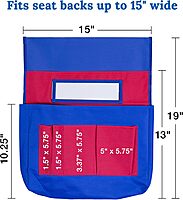 Carson Dellosa 15"W x 19"H Chairback Buddy Desk Chair Back Pocket Organizer