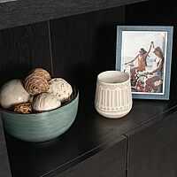 Sauder Select 72inH Bookcase with Doors, Raven Oak Finish