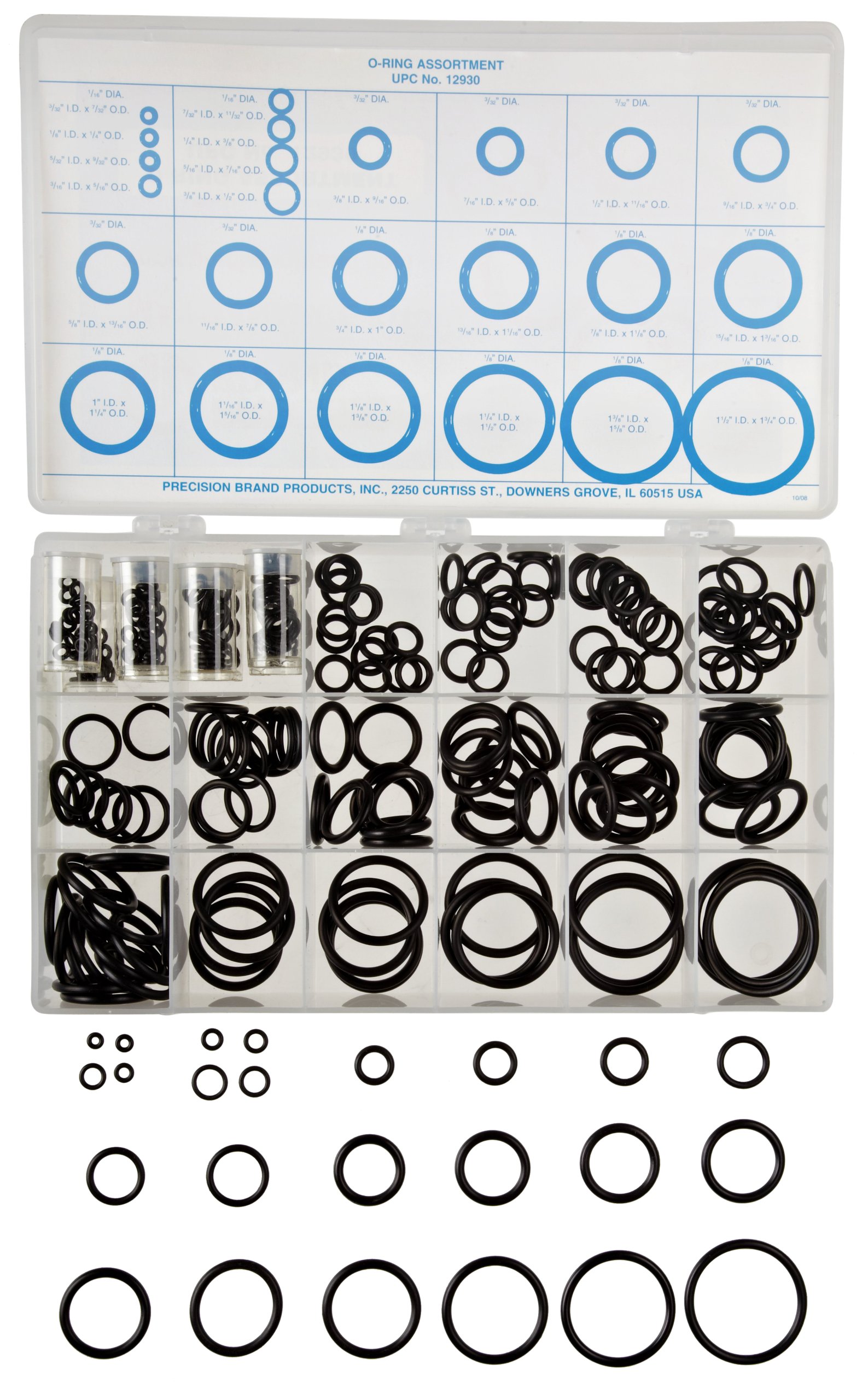 Precision Brand - 12930 300 Piece O Ring Assortment