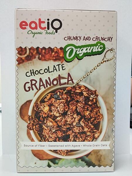 eatiQ Organic Foods -ORGANIC CRUNCHY GRANOLA CHOCOLATE 320G