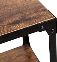 Mind Reader Multipurpose Rolling Cart with 3 Tiers, Mobile Office Storage Organizer, Metal, MDF, 29-1/2in H x 12in W x 23in L, Brown