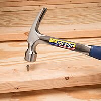 ESTWING Framing Hammer - 22 oz Straight Rip Claw with Milled Face & Shock Reduction Grip - E3-22SMR Milled Face 22 oz