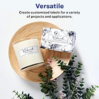 AVERY Rectangle Labels, Sure Feed Technology, 0.5" x 1.75", Glossy White