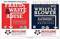 ComplyRight Department Of Defense Fraud And Whistleblower Hotline Poster, English, 17in x 11in