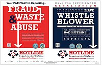 ComplyRight Department Of Defense Fraud And Whistleblower Hotline Poster, English, 17in x 11in