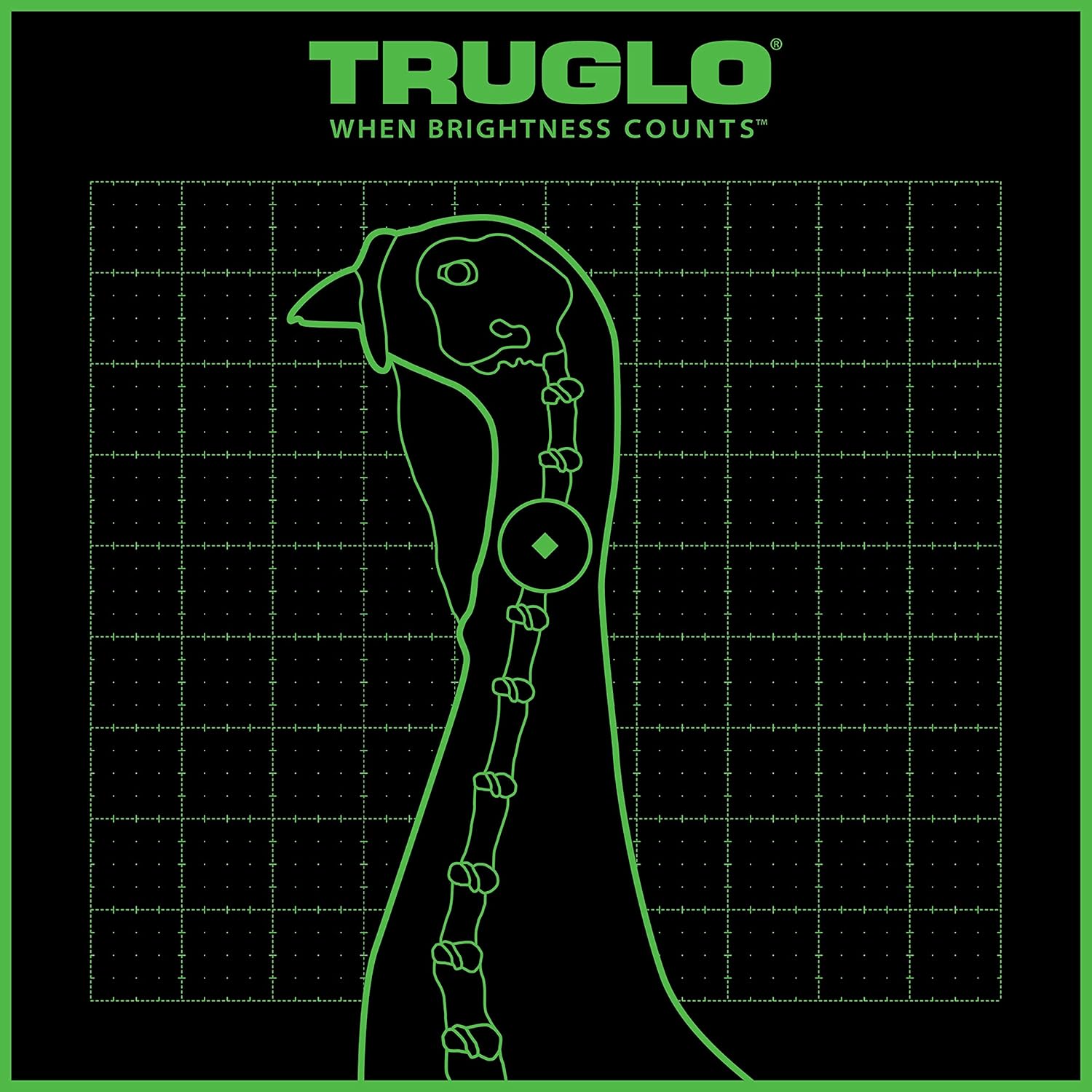 TRUGLO Bright Thru-See Splatter Florescent Self-Adhesive High-Visible Turkey Hunting Targets 12X12 with Increased Target