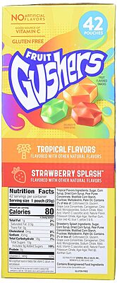 Betty Crocker Fruit Gushers Fruit Snacks, 42 x 0.8 oz Pouches