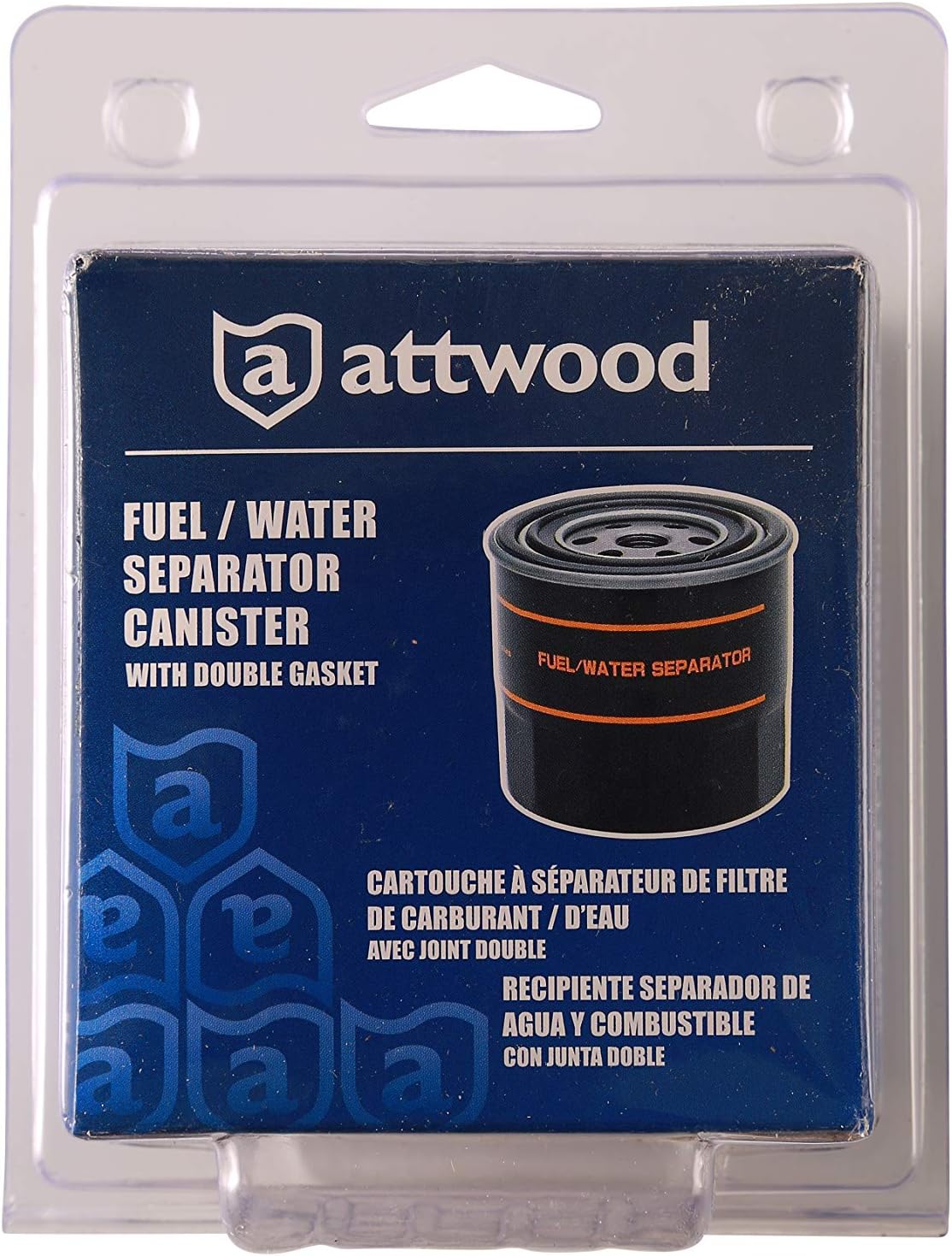 Attwood 11841-4 Universal 10-Micron Fuel/Water Separator Filter with Double Gasket, Unspecified