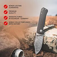 Böker SOLINGEN® Tiger Damascus collector's knife - Damascus folding pocket knife