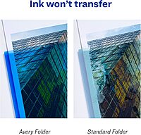 Avery Translucent Two Pocket Folder, Water Resistant, Holds up to 20 Sheets, 1 Blue Folder (47811) (Pack of 2) Translucent Blue 1 Count (Pack of 2)