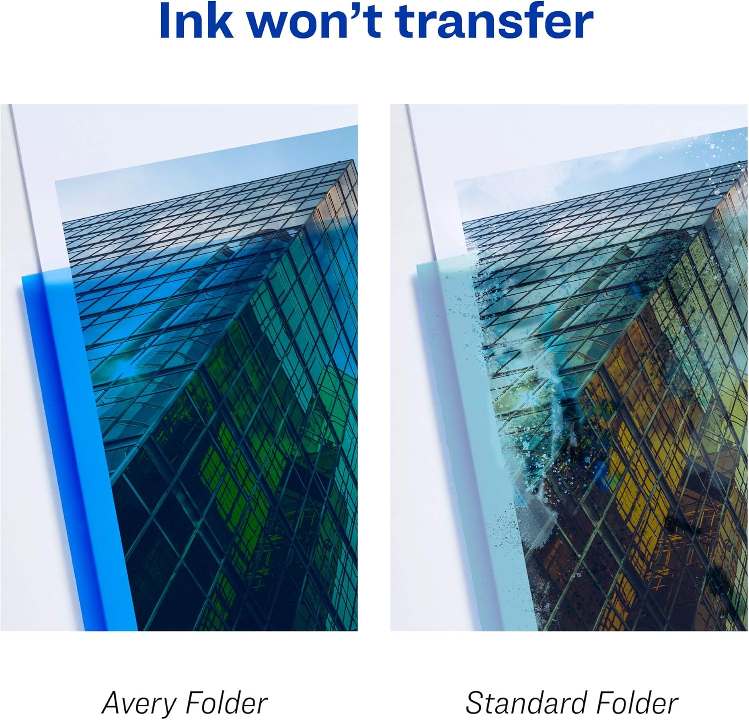 Avery Translucent Two Pocket Folder, Water Resistant, Holds up to 20 Sheets