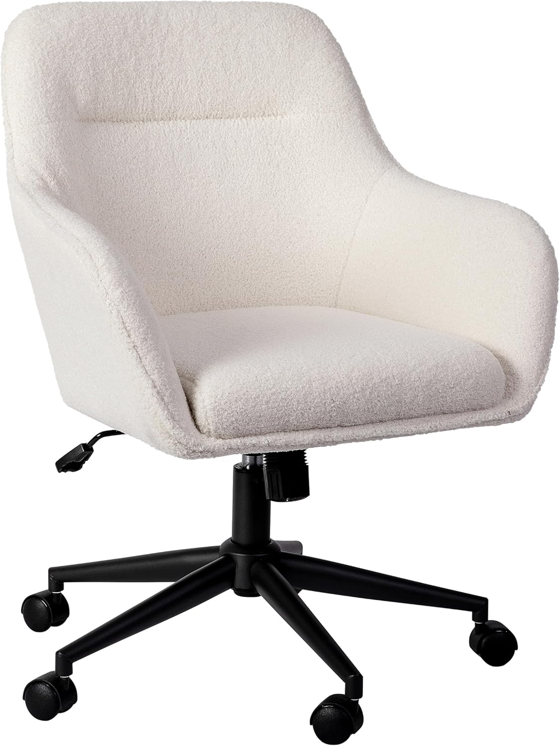 Martha Stewart Rayna Swivel Task Chair with Flared Arms for Home Office