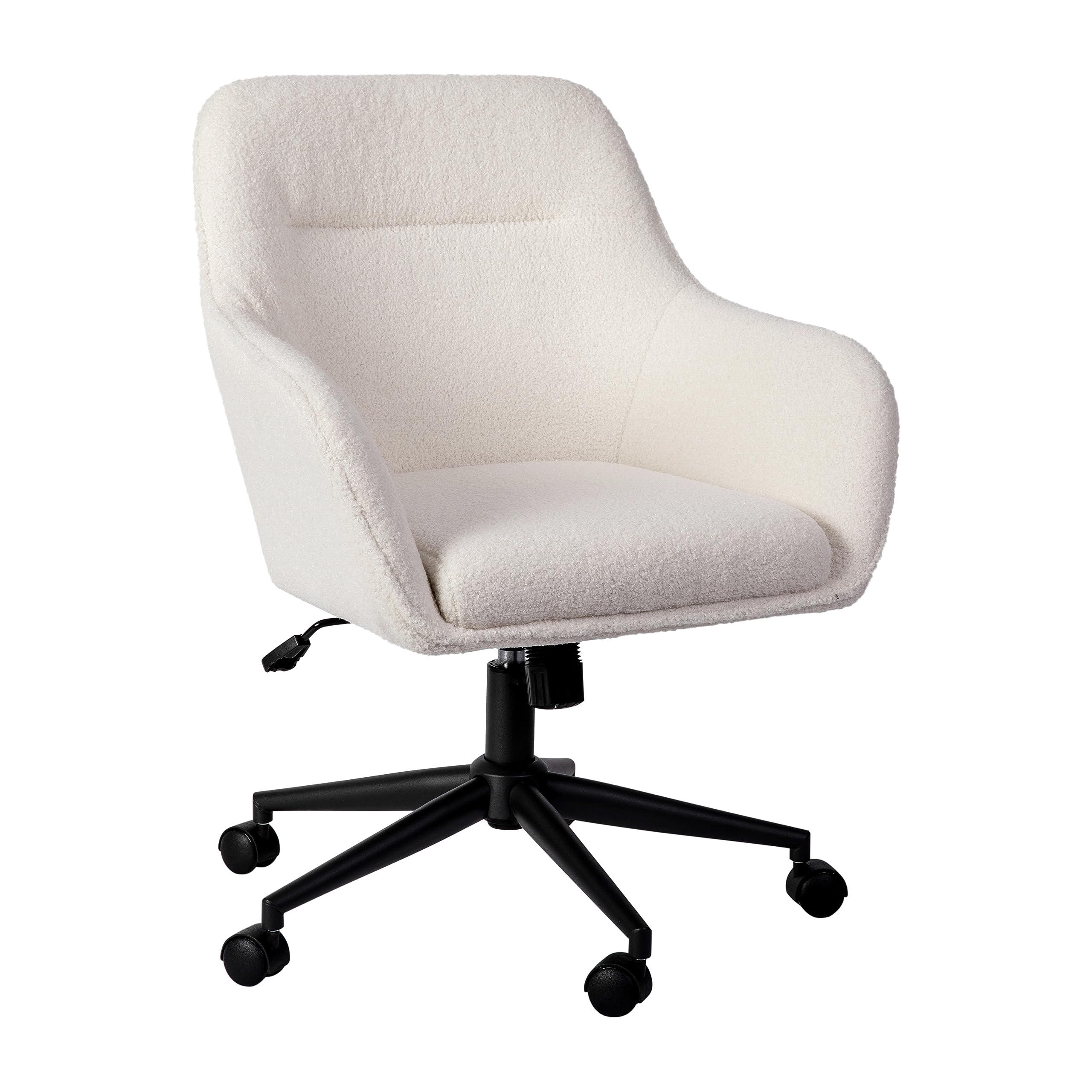 Martha Stewart Rayna Swivel Task Chair with Flared Arms for Home Office