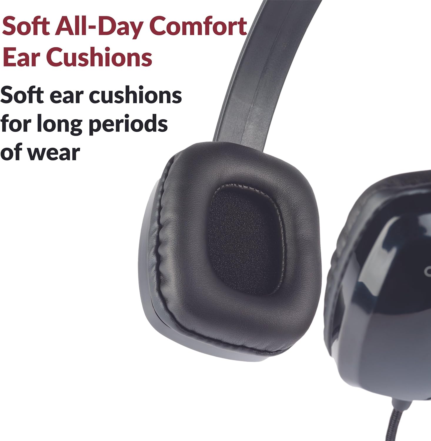 Cyber Acoustics USB Stereo Headphones for PCs and Other USB Devices in The Office, Classroom or Home (ACM-6005) 1 Unit