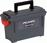 Plano Rustrictor Field Ammo Box .50 Caliber, Gray, All-Weather & Anti-Rust Ammo Storage Box, Medium Plastic Ammunition Box