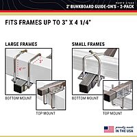 CE Smith - 27660 2-Foot Bunk Board Guide-On - Adjustable Boat Trailer with High-Grade Marine Carpet Fabric - Black 2'