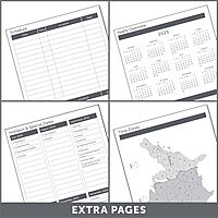 2025-2026 Office Depot® Brand Stellar Academic Weekly/Monthly Planner, 5-1/2" x 8-1/2", Black, July To June