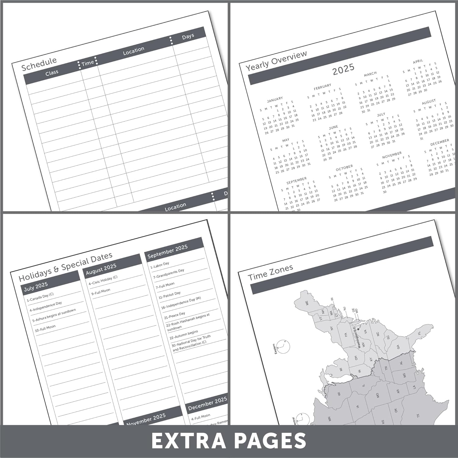 2025-2026 Office Depot® Brand Stellar Academic Weekly/Monthly Planner, 5-1/2" x 8-1/2", Black, July To June