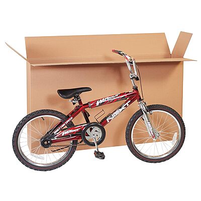 Aviditi HD54828FOL Side Loading Corrugated Cardboard Box 54" L x 8" W x 28" H, Kraft, for Shipping, Packing and Moving (Pack of 5)