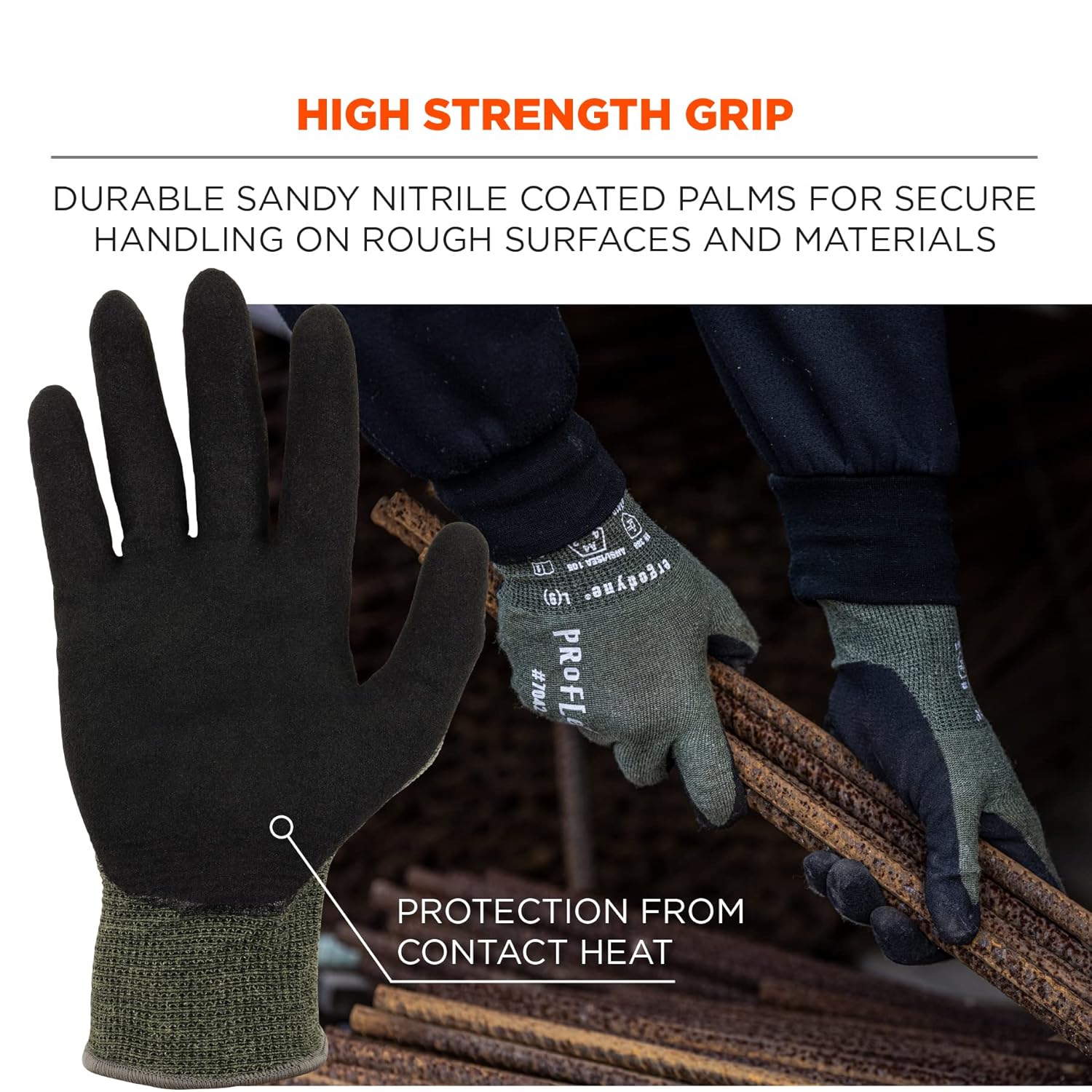 Ergodyne ProFlex 7042 Nitrile Coated Cut-Resistant Work Gloves