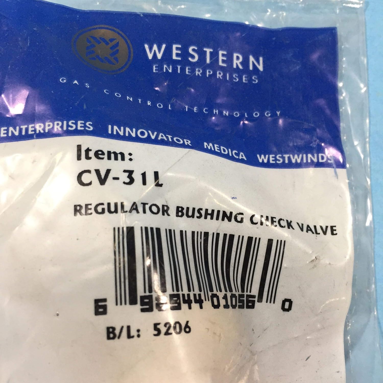 Western Enterprises CV-31L Regulator Bushing Adaptor Model B-Size (9/16"-18")