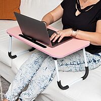 Mind Reader Lap Desk Laptop Stand Bed Tray Folding Legs Portable MDF