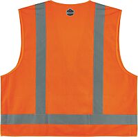 Ergodyne GloWear 8249Z Hi-Vis Surveyor Safety Vest, Solid Front Mesh Back, Type R Class 2