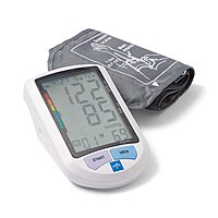 Medline Advanced Automatic Blood Pressure Monitor, Adult Upper Arm Cuff, Digital LCD Display, Stores Up To 90 Readings, Carrying Case and Batteries Included