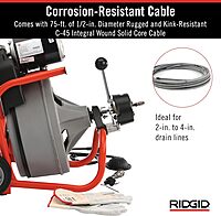 Ridgid 27013 K-400AF 115Volt C45IW Drum Machine with C45 Integral Wound Cable with Autofeed