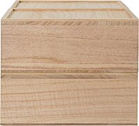 MARTHA STEWART Weston Stackable Wooden Storage Boxes with Pullout Drawers, Paulownia Wood Organizers